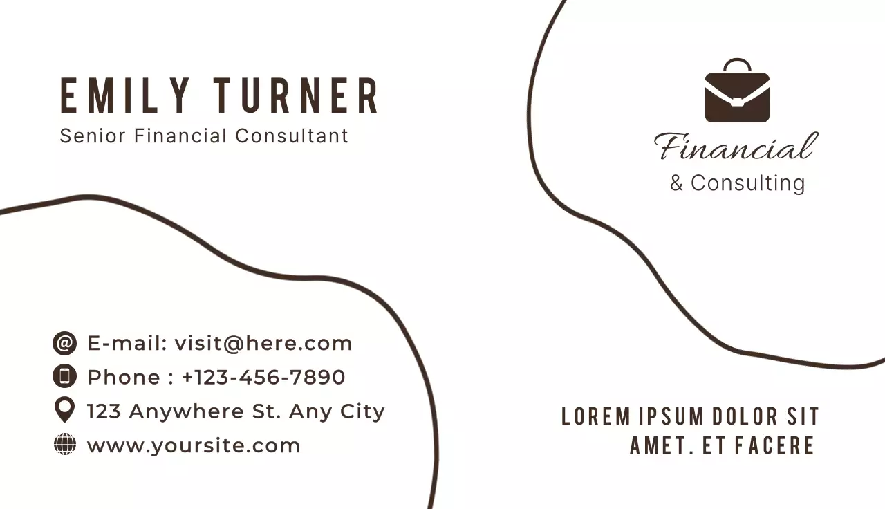 White Minimalist Consulting Business Card