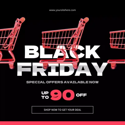 Black Bold Sale Promotion Social Media Post