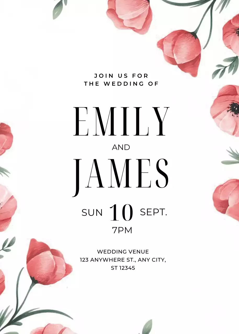 lời mời đám cưới màu trắng thanh lịch