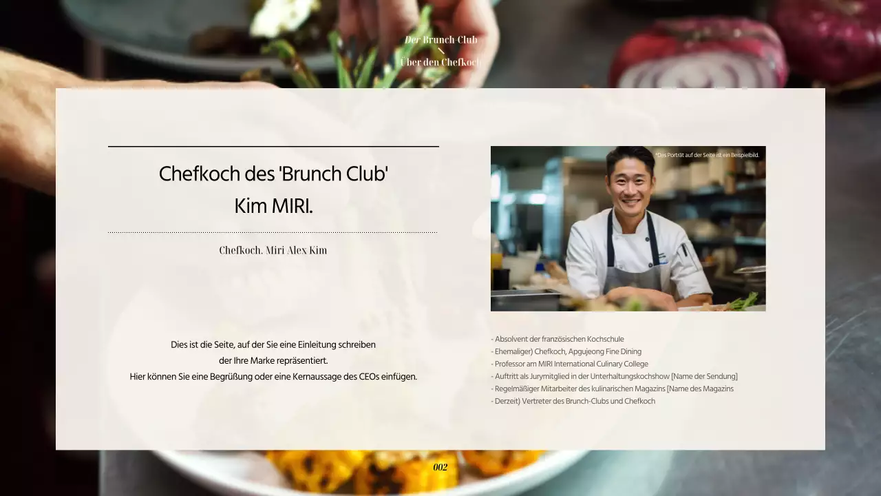 Ein Leitfaden für ein modernes Brunch-Restaurant in Rot