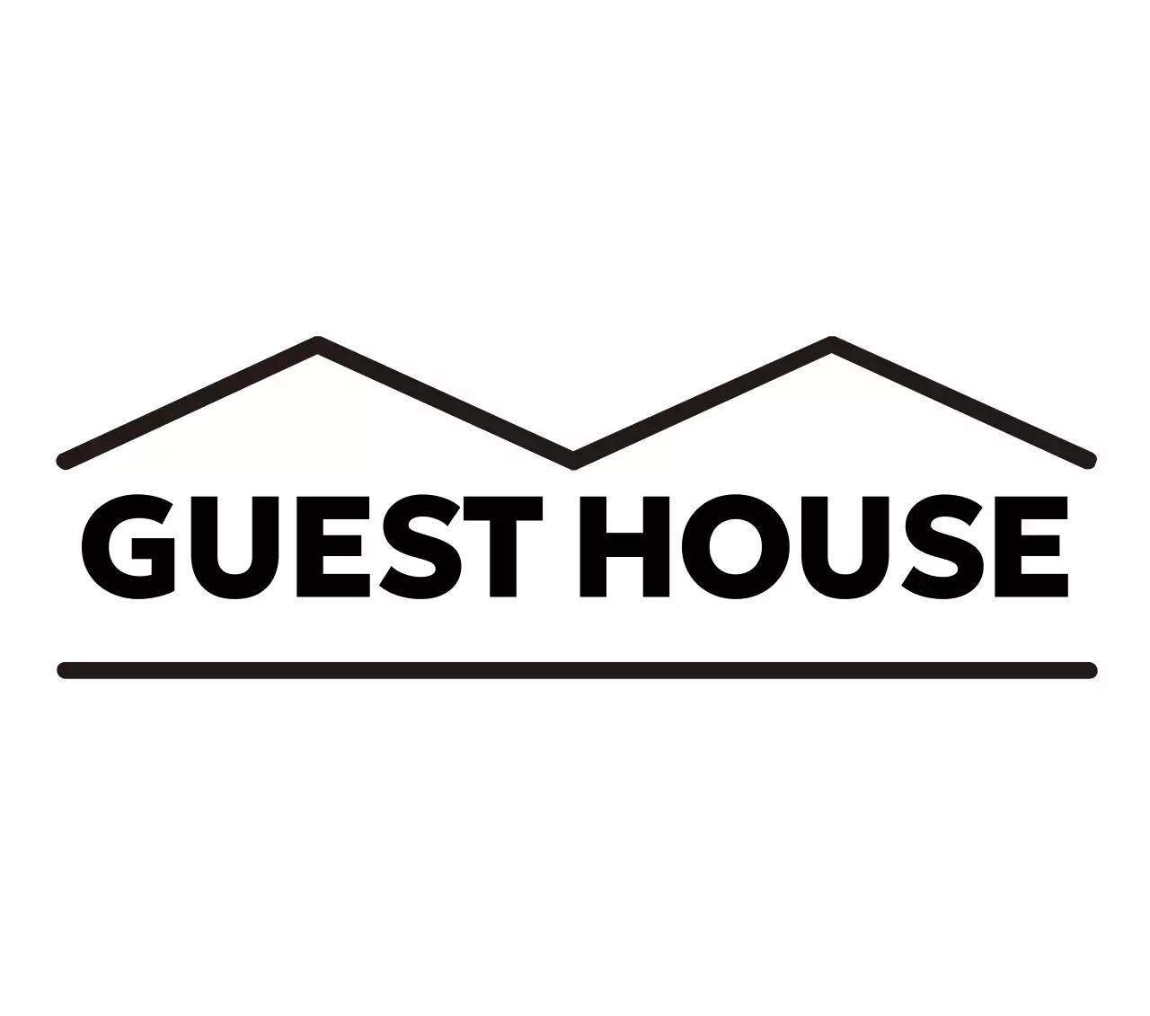 검정 심플 게스트하우스 홍보