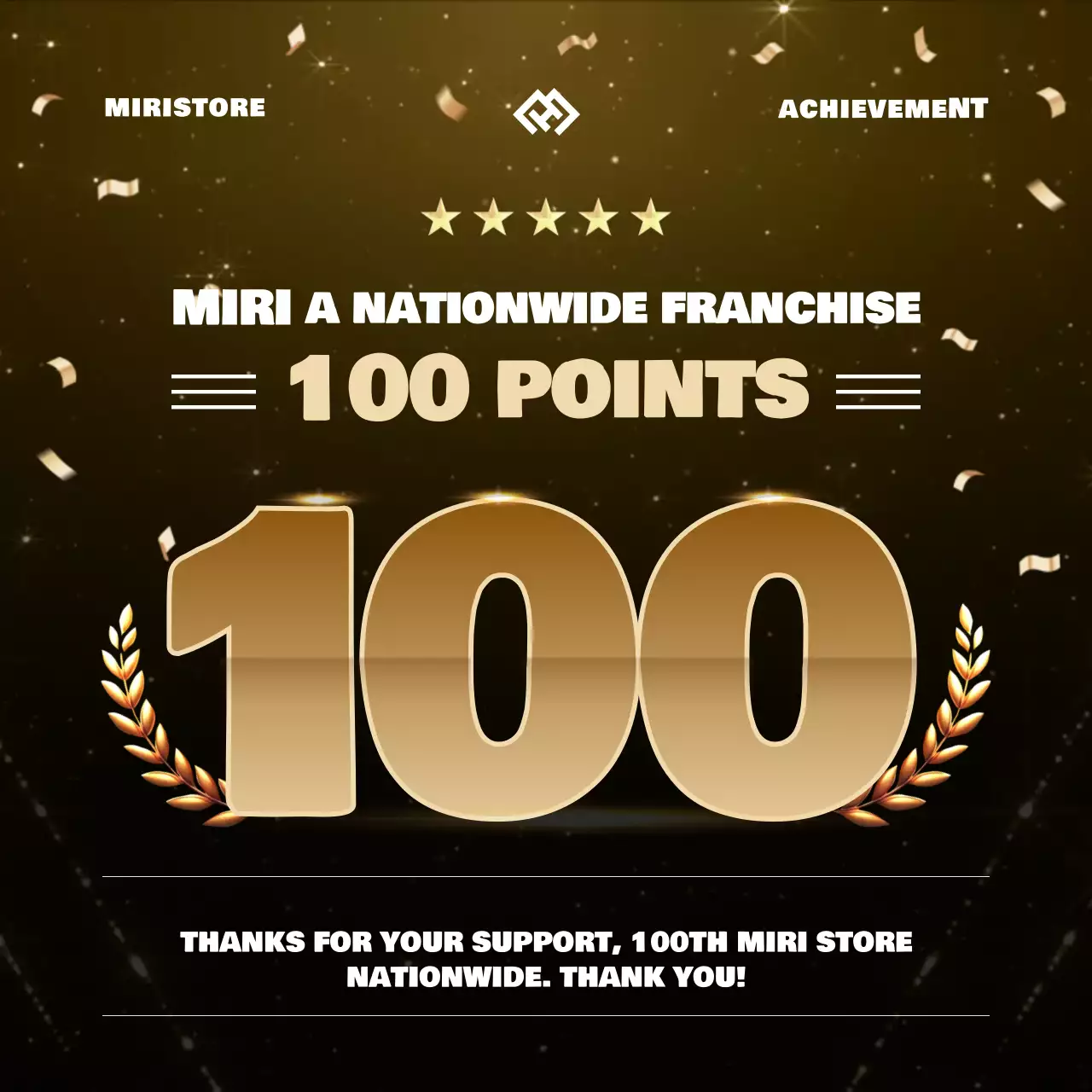 금색 세련 상장 달성