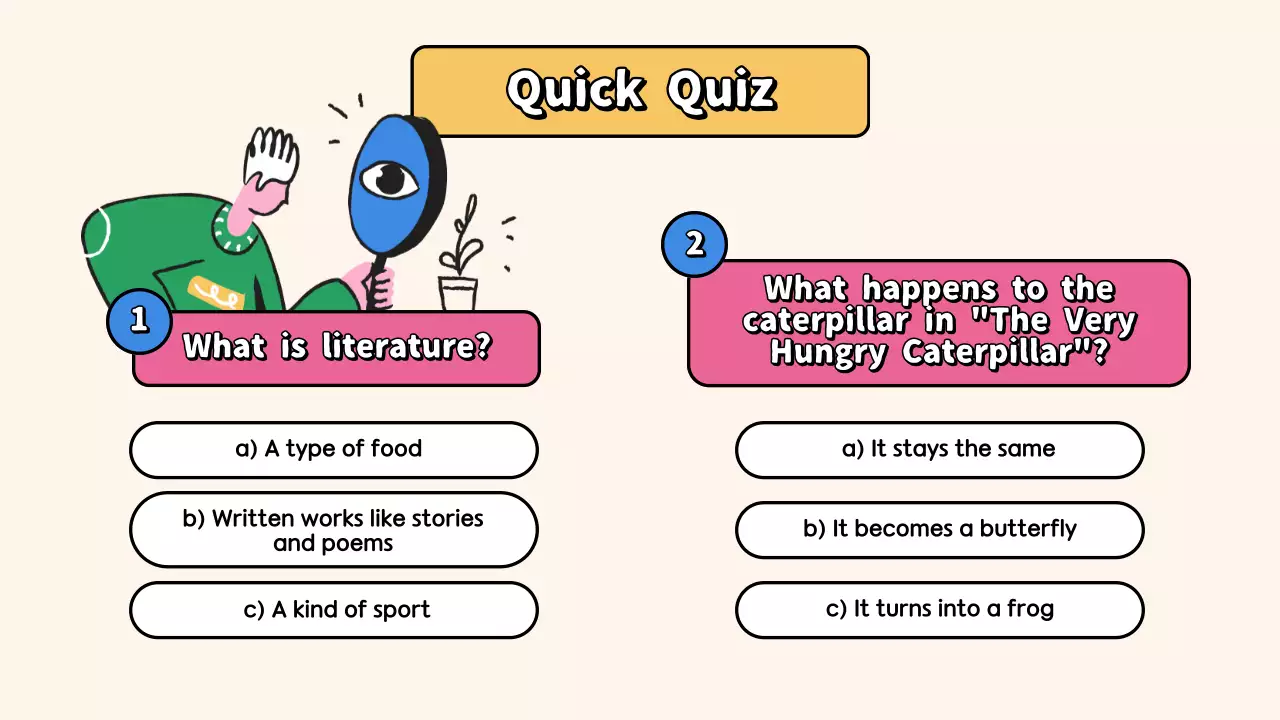 Pink Creative Literature Class Presentation