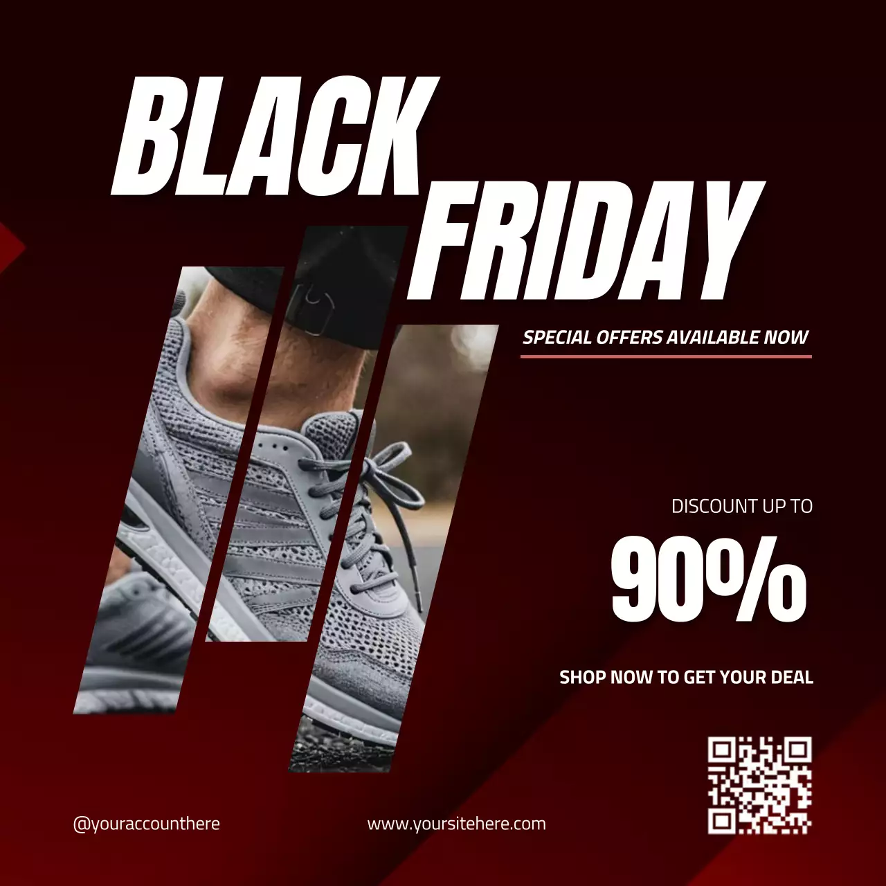 Red Modern Sale Promotion Social Media Post