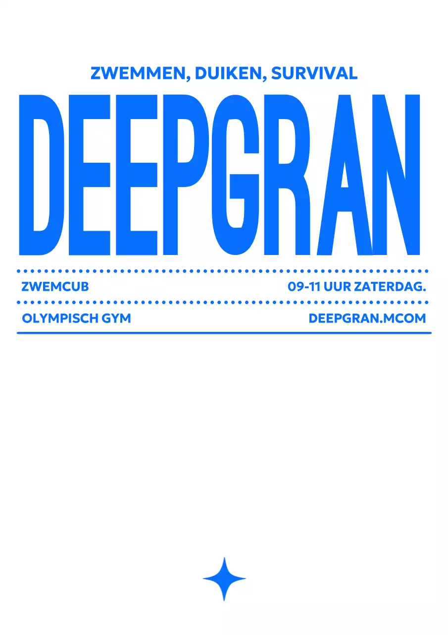 Blauwe Eenvoudige Zwemwerving