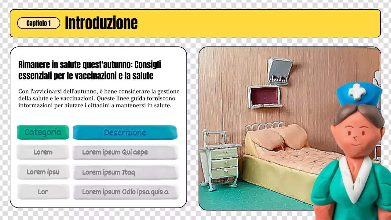 Linee guida creative e colorate per l'assistenza sanitaria