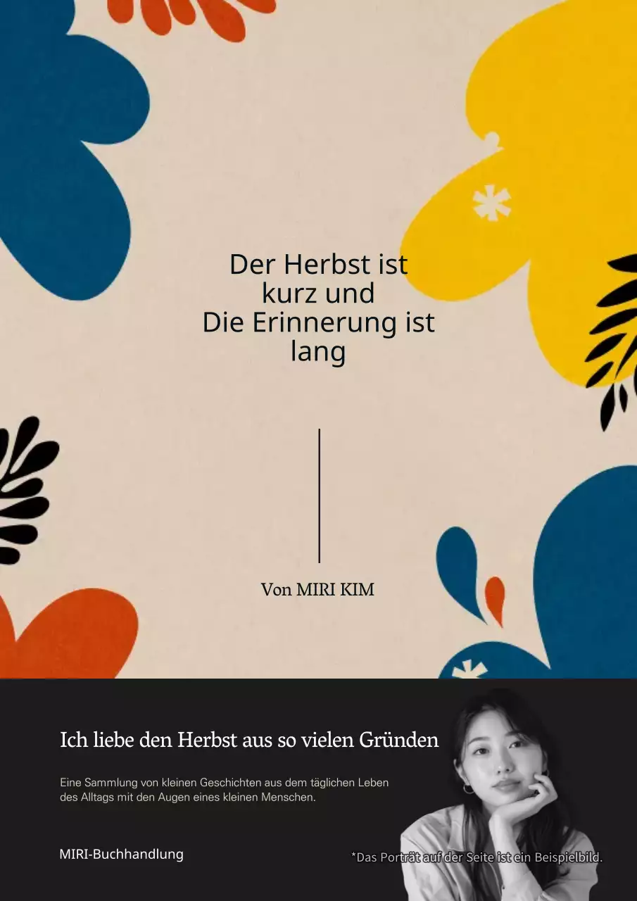 Klassische herbstliche Bucheinbände in Gelb und Blau