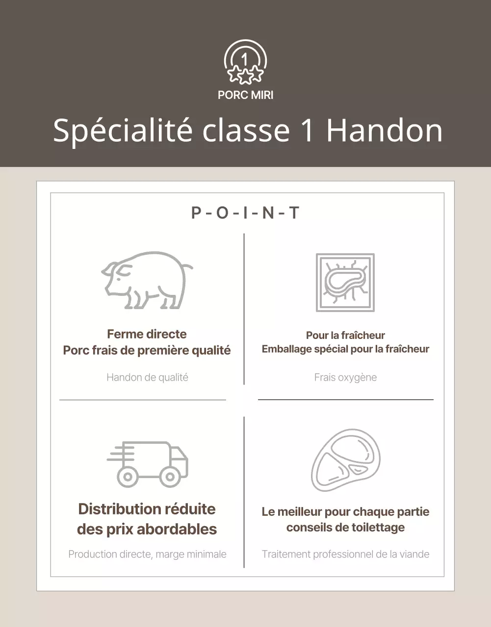 Beige et simple pour promouvoir les produits de l'élevage