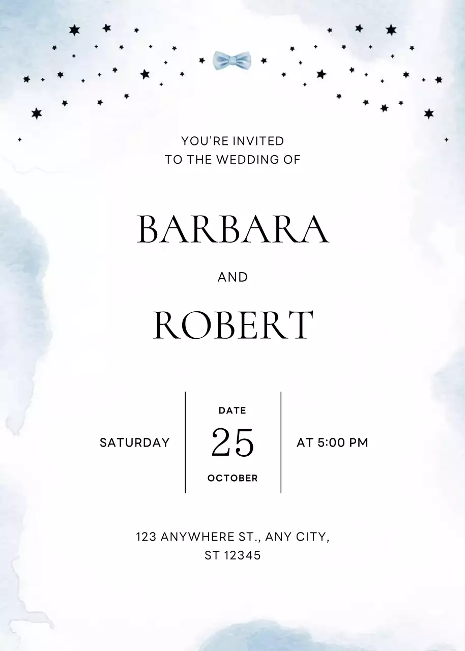 Convite de casamento branco e elegante