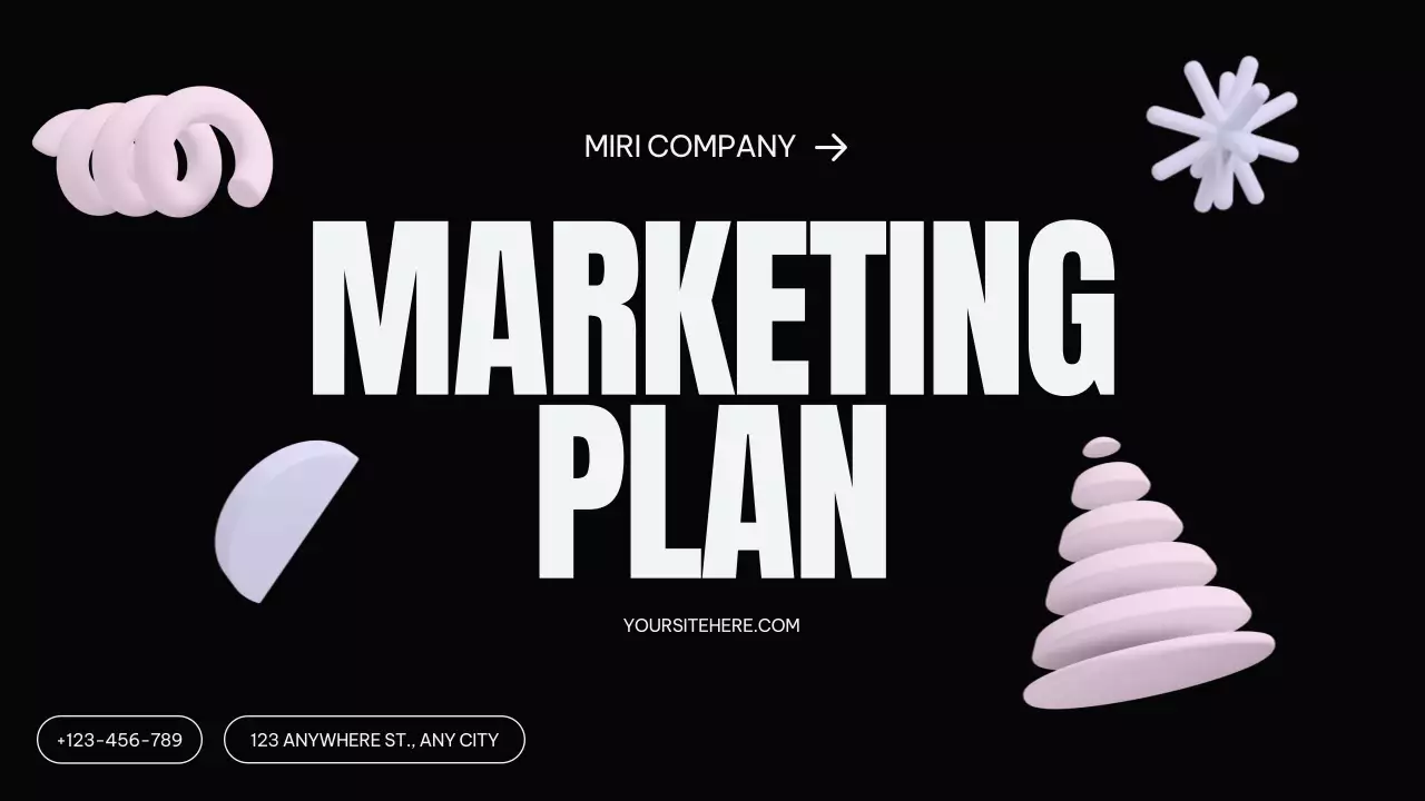 Black Modern Marketing Plan Presentation