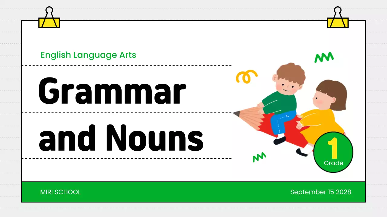 Green Simple Grammar Guide Presentation