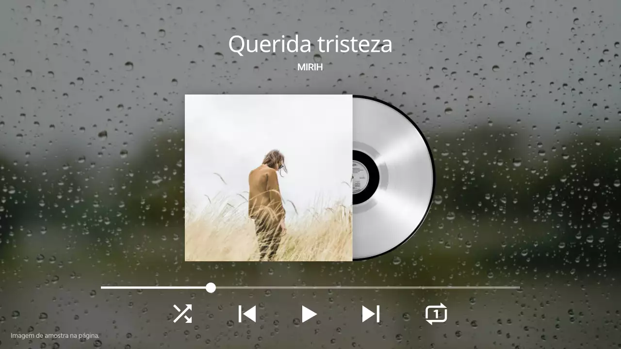 Anúncio musical minimalista cinzento