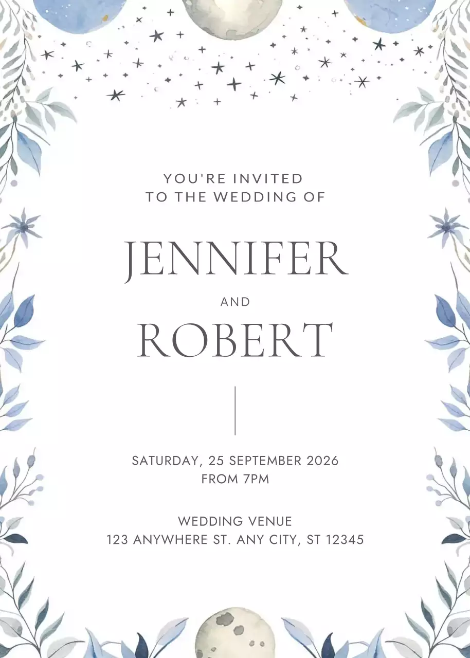 undangan pernikahan elegan berwarna putih