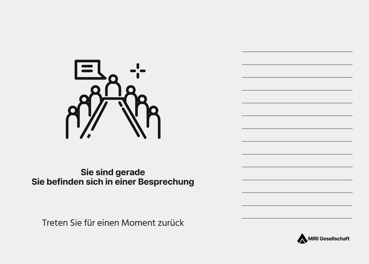 Ein einfacher Unternehmenskalender in Grau