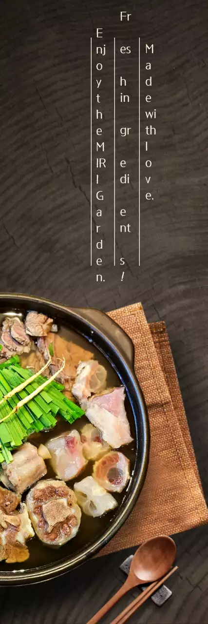 Warm Korean garden restaurant banner