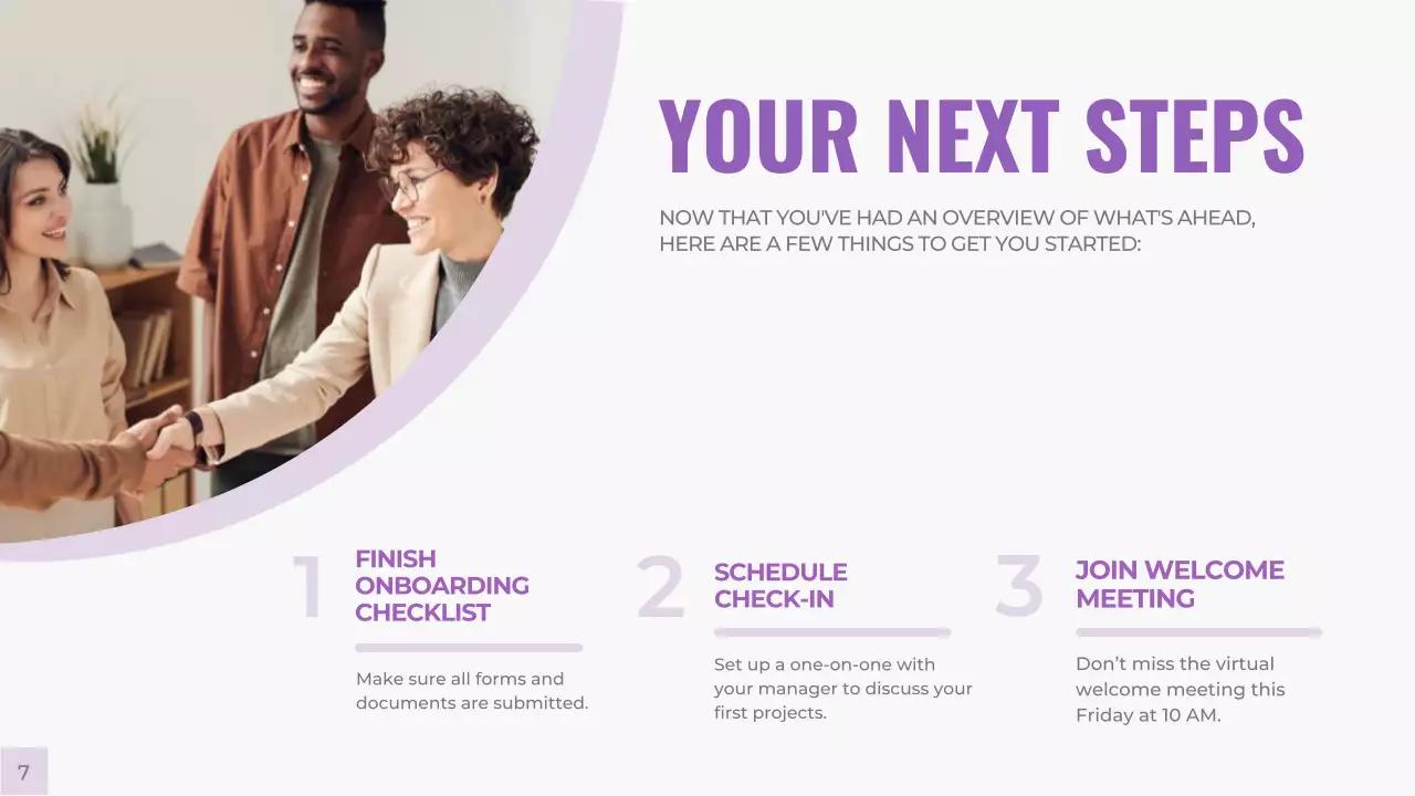 Purple Professional Employee Guide Presentation