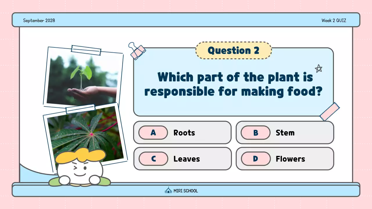 Pink Playful School Quiz Guide Presentation