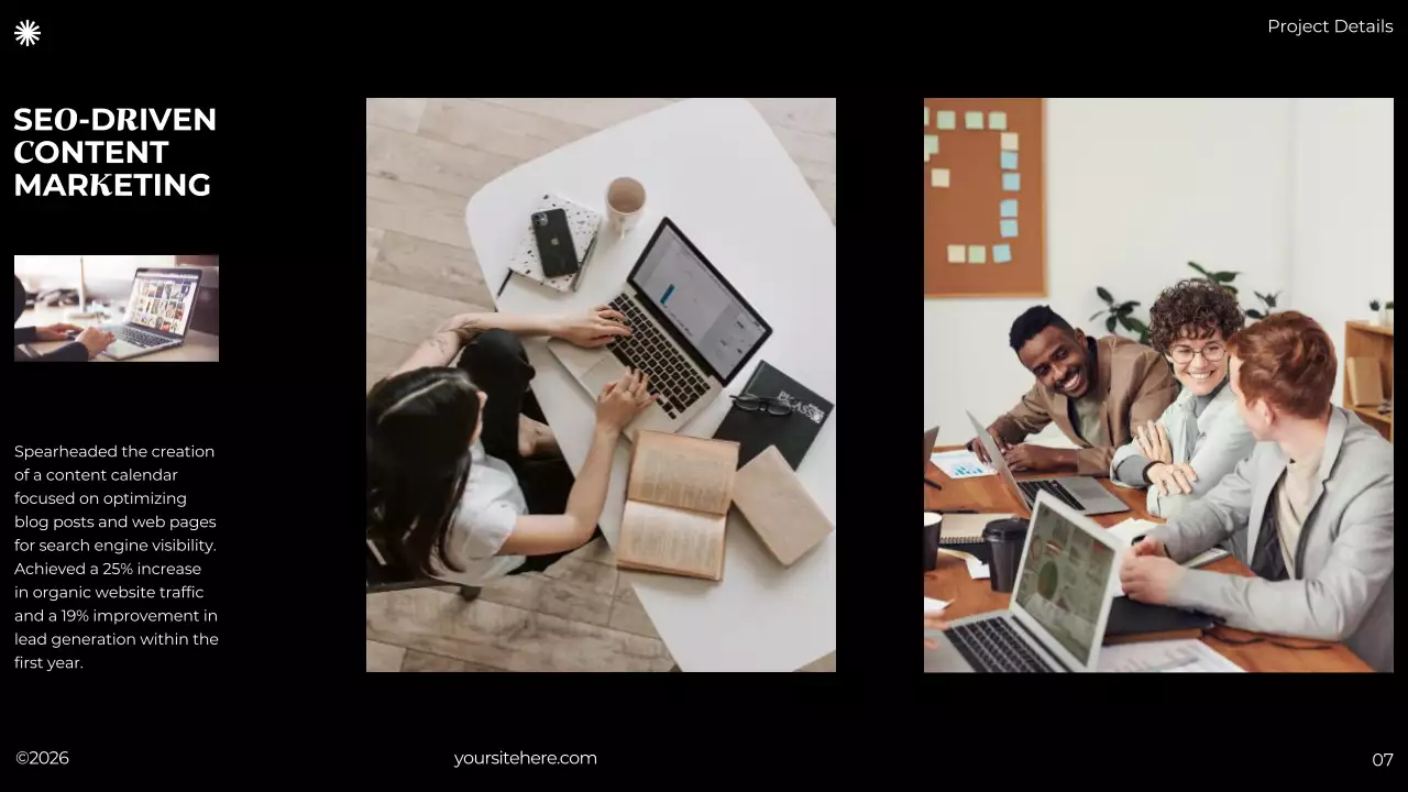 Trình bày danh mục đầu tư hiện đại màu đen