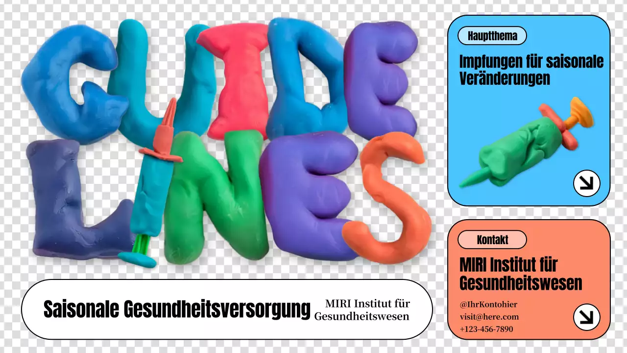 farbenfrohe kreative Leitlinien für das Gesundheitswesen