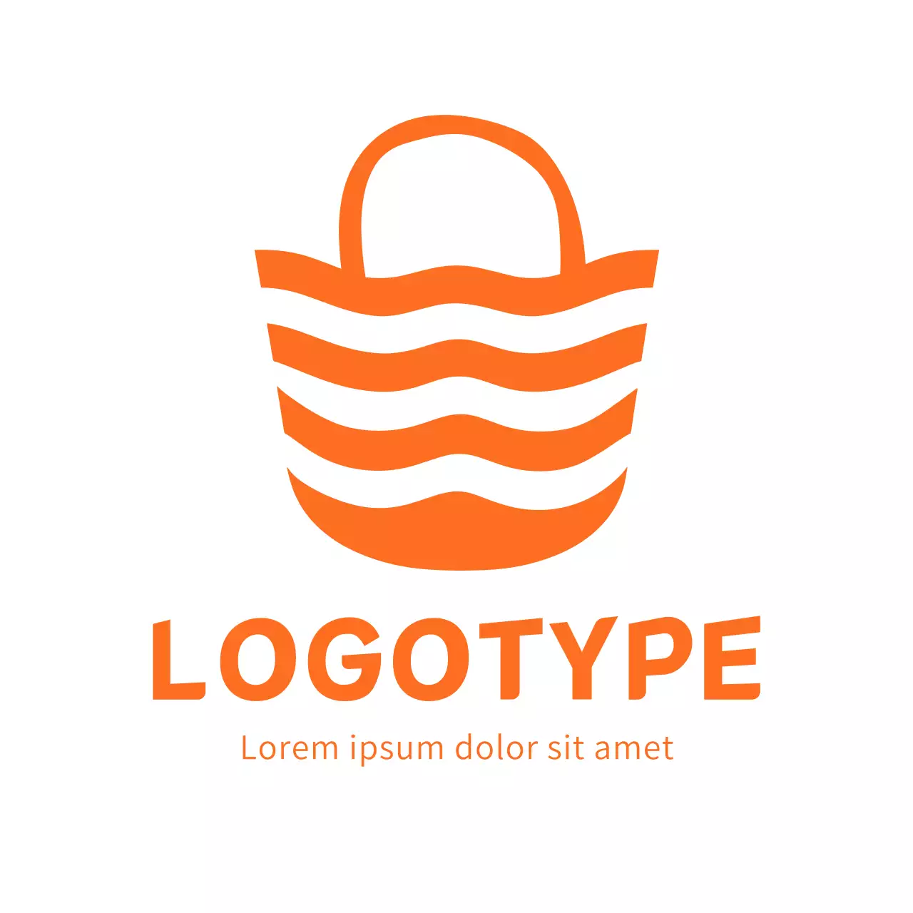 Orange Simple Design Logo
