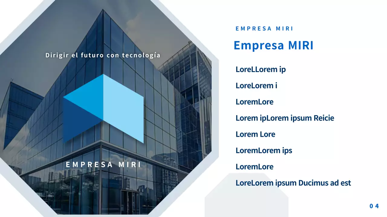 Promocione su perfil de empresa blue modern