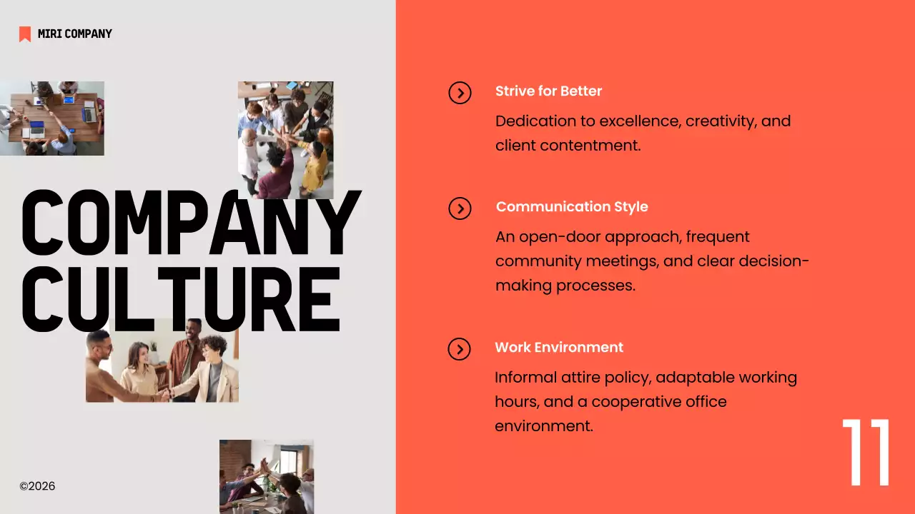 Orange Modern Employee Guide Presentation
