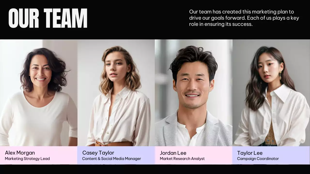 Black Modern Marketing Plan Presentation