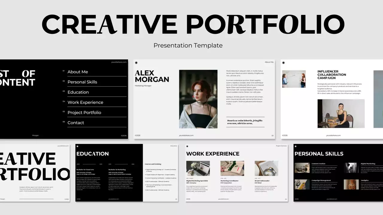 Black Modern Portfolio Presentation