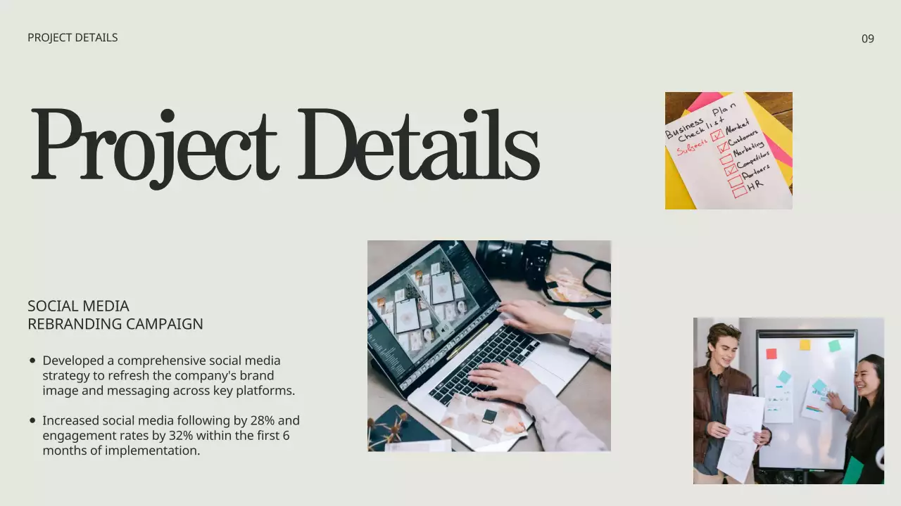 Trình bày danh mục đầu tư hiện đại màu be