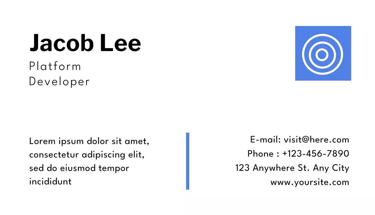 White Modern Business Card