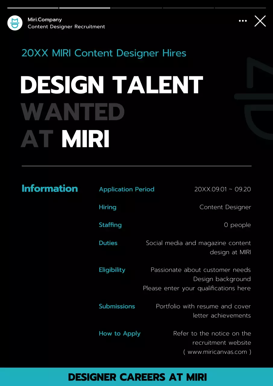 Black Modern Job Recruitment Poster