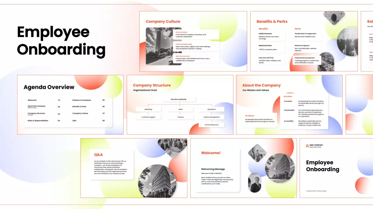 White Modern Employee Guide Presentation