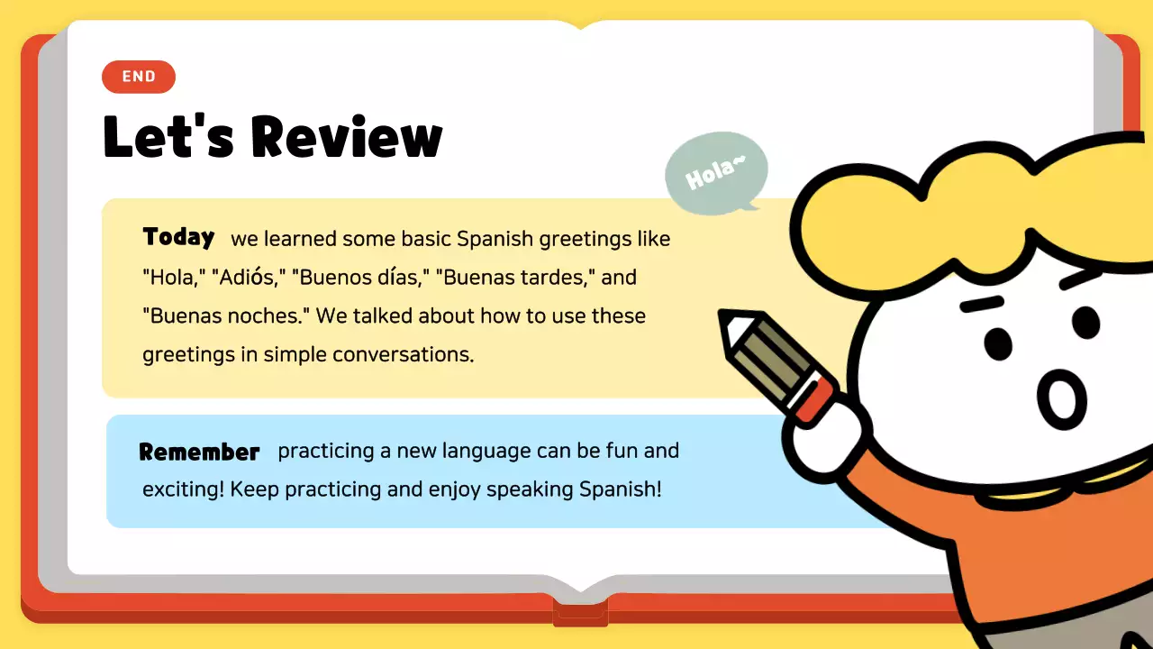 Yellow Simple Spanish Guide Presentation