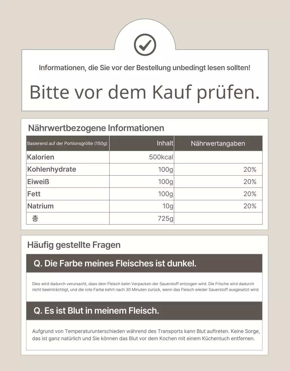 Beige und einfach zur Förderung tierischer Erzeugnisse