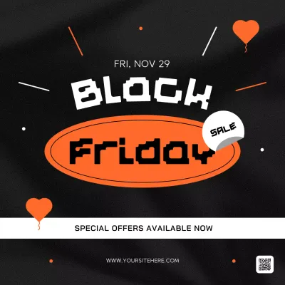 Black Bold Sale Promotion Social Media Post