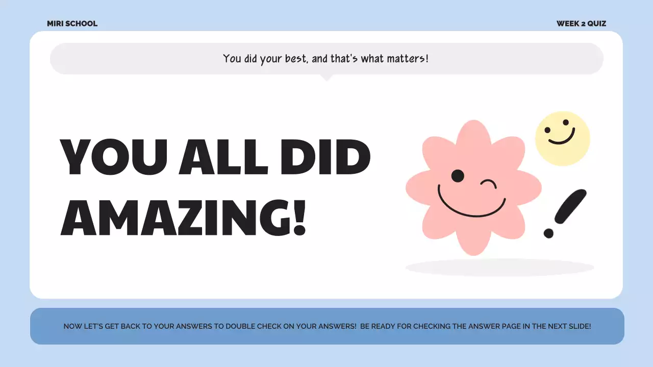 Blue Simple Quiz Announcement Presentation