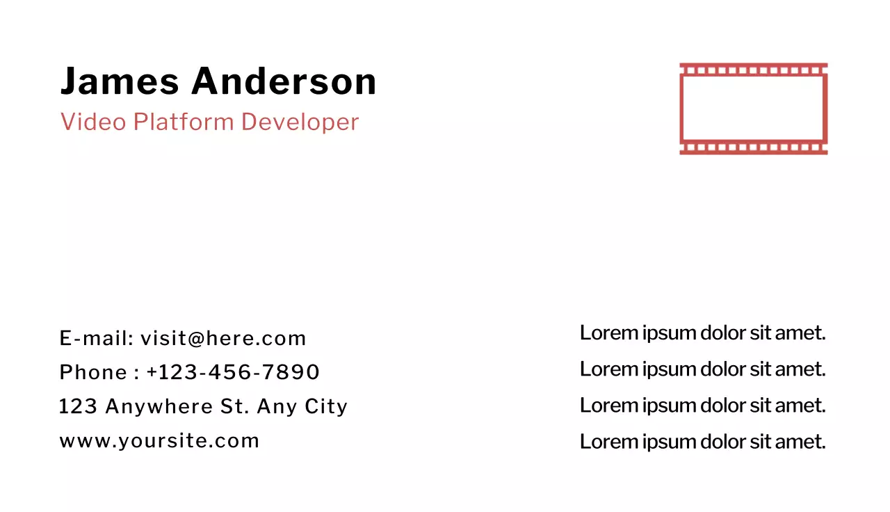 White Minimal Business Card