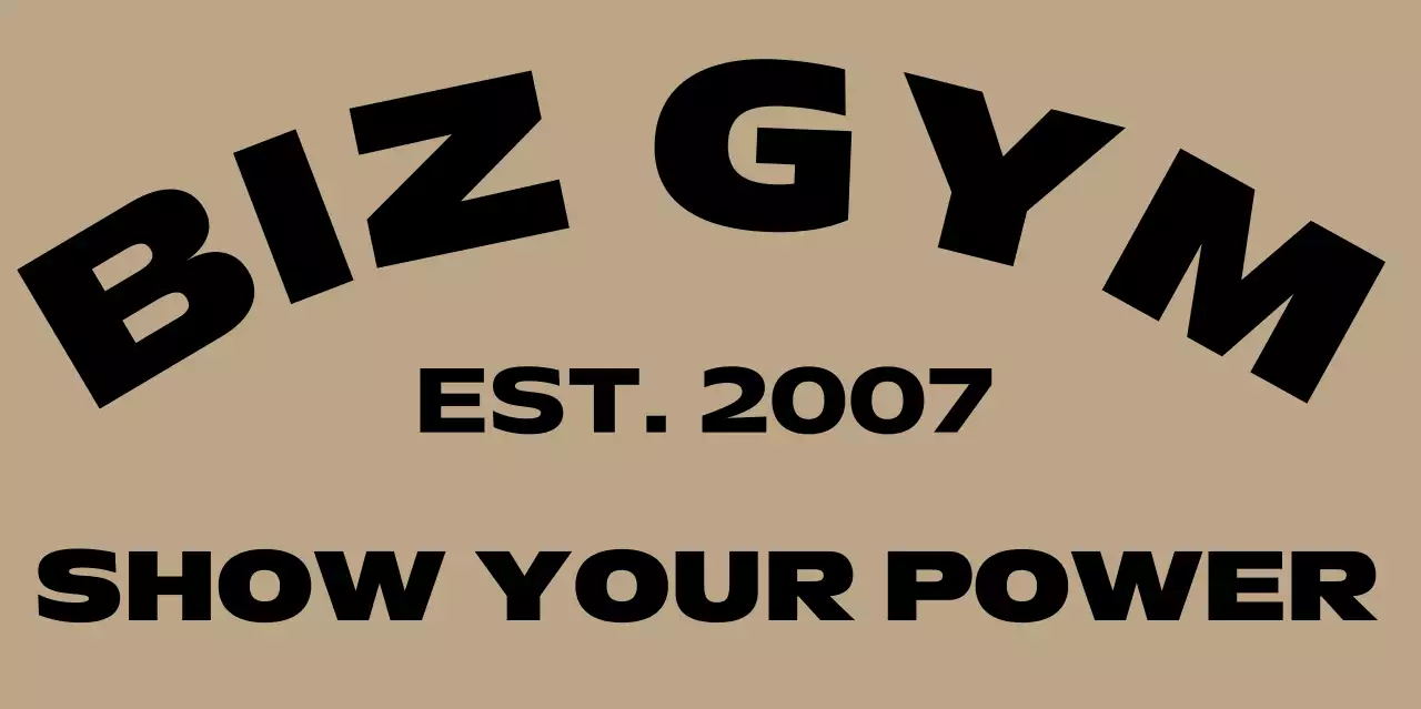 검정 심플 헬스장 로고