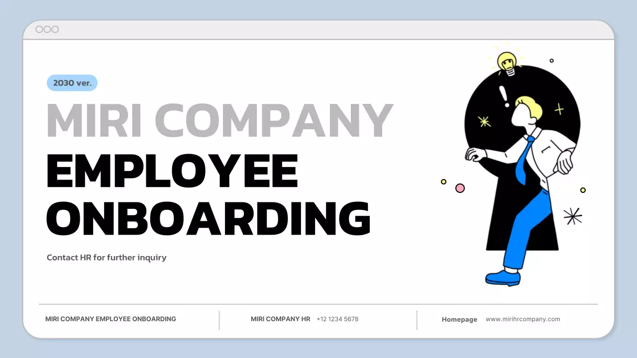 Blue Modern Employee Manual Presentation