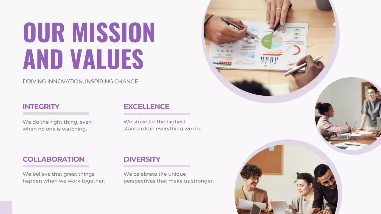 Purple Professional Employee Guide Presentation