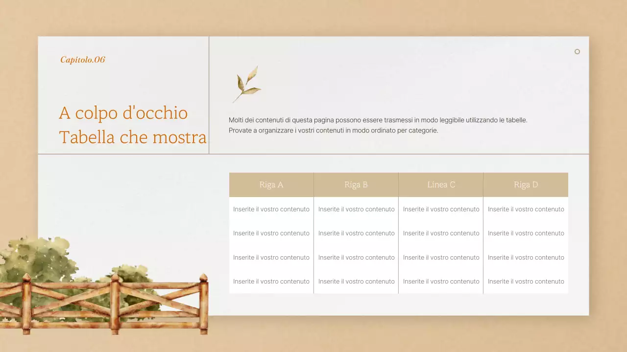 Presentazione del marchio con uno sfondo arancione e naturale in autunno