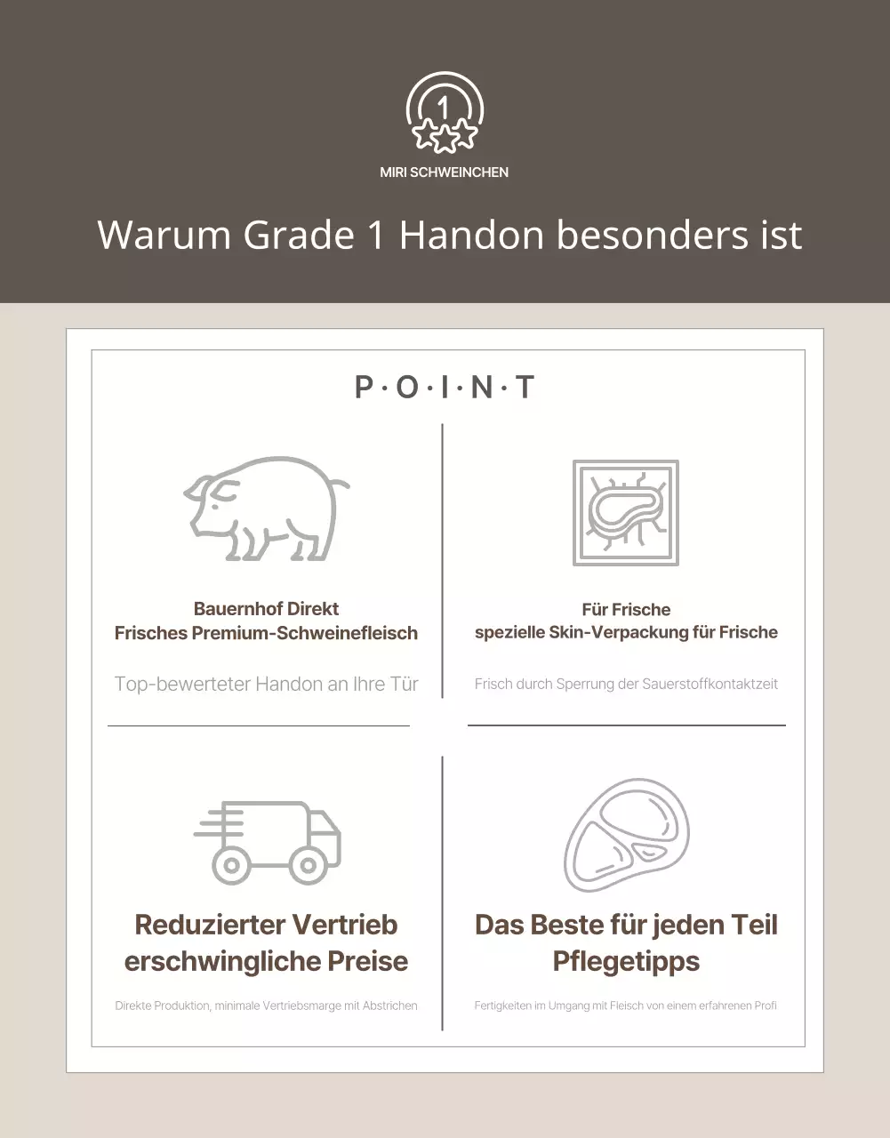 Beige und einfach zur Förderung tierischer Erzeugnisse