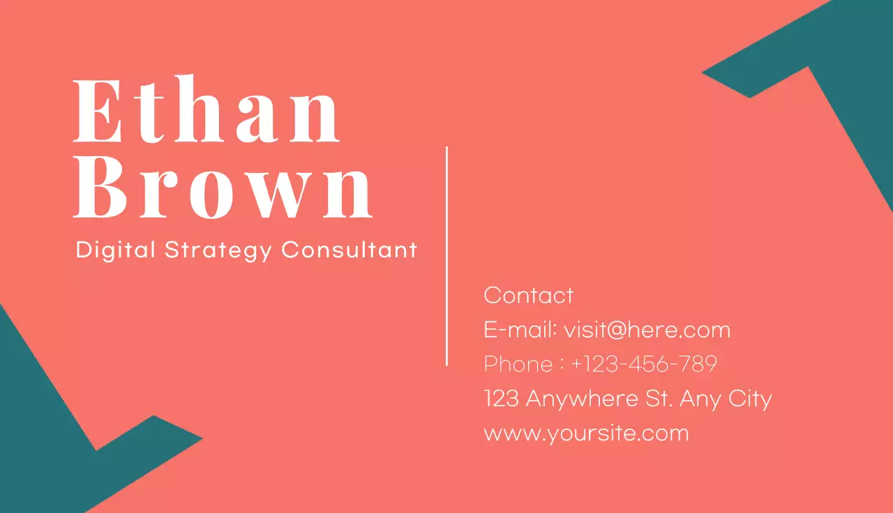 Coral Clean Business Card