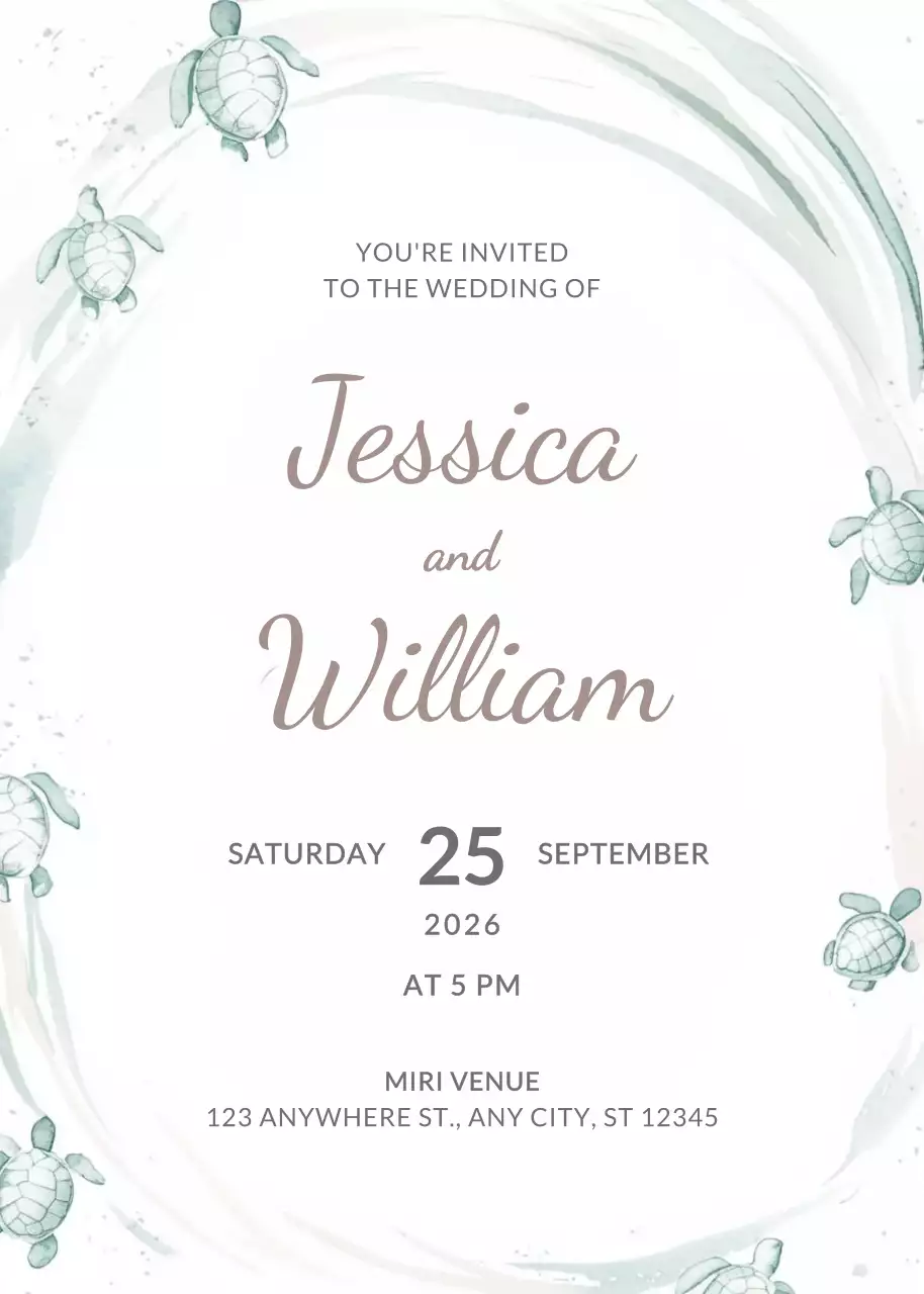 Thiệp cưới Mint Elegant