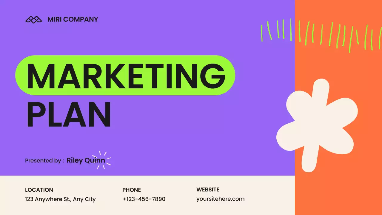 Purple Trendy Marketing Plan Presentation