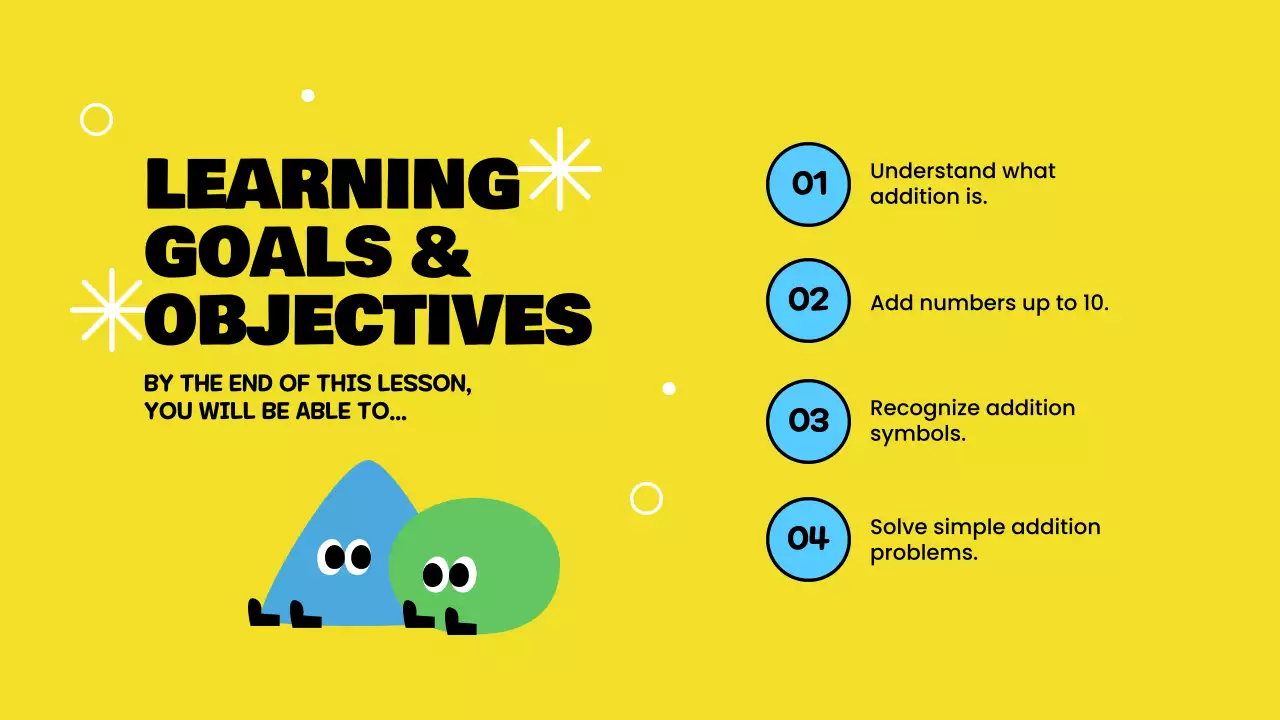 Yellow Simple Math Class Announcement Presentation