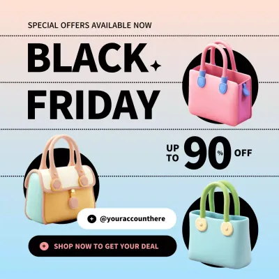Pink Trendy Handbags Promotion Social Media Post