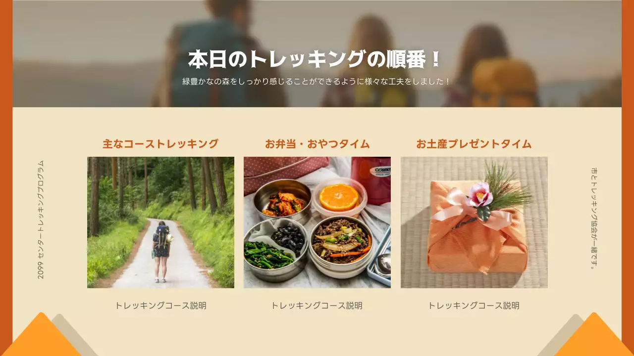 緑 モダン トレッキング ポスター プレゼンテーション