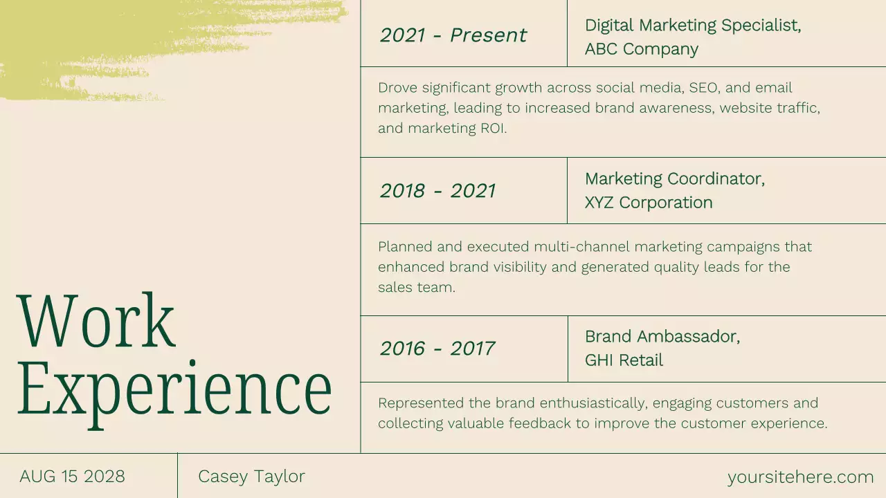 Green Modern Portfolio Resume Presentation