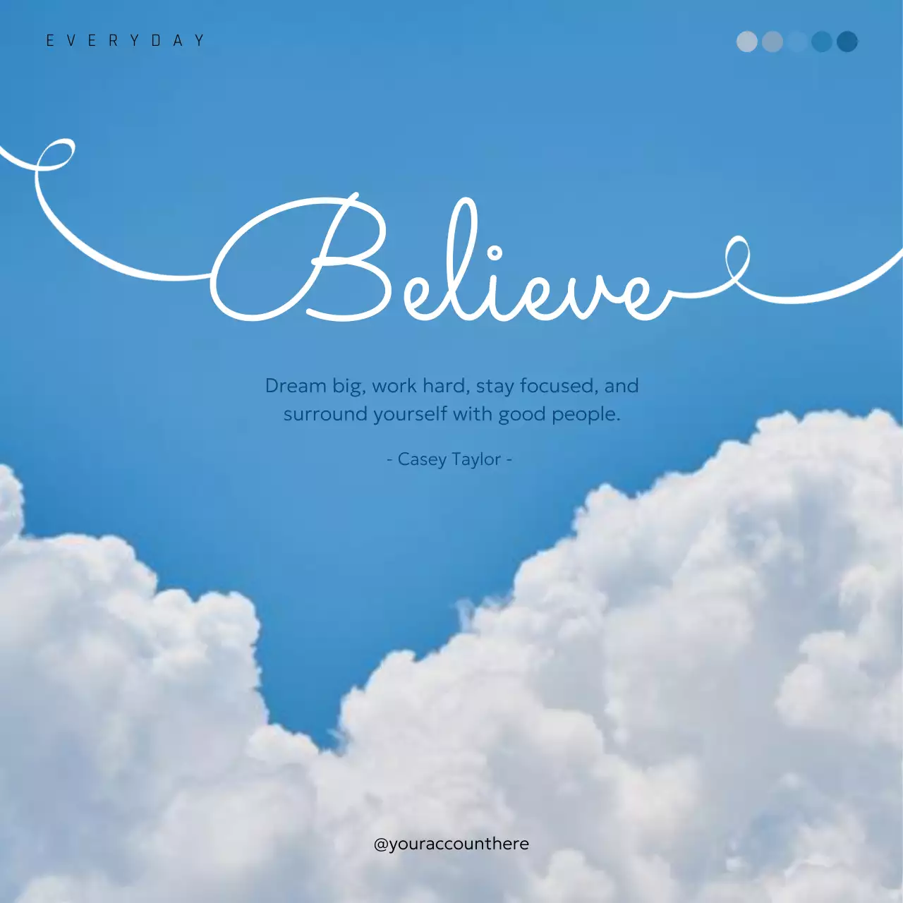 blue elegant inspiration poster